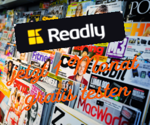 Readly - jetzt 1 Monat gratis testen